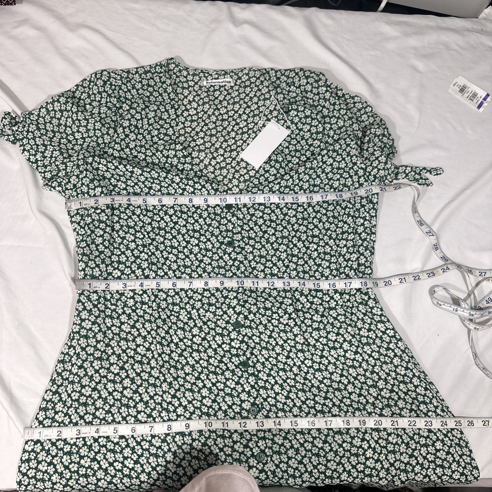 NWT $218 REFORMATION [ 16 ] Rosalinda Floral Tie Sleeve Dress In Venezuela T2134 - Picture 3 of 16